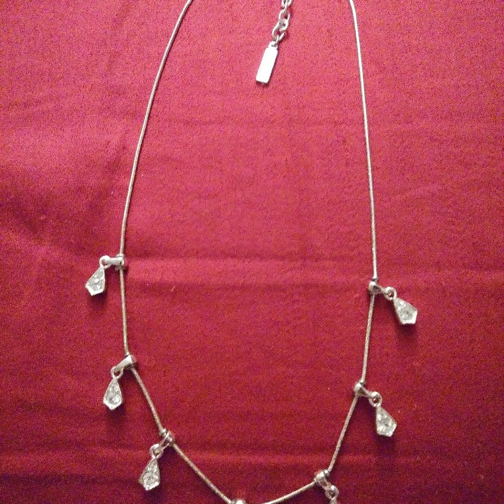 Vintage silver rhinstone Napier necklace